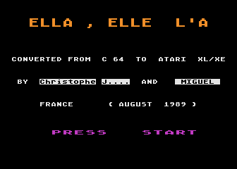 France Gall - Ella, Elle L'A atari screenshot