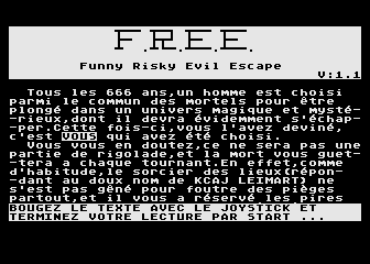 FREE - Funny Risky Evil Escape atari screenshot