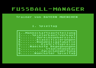 Fussball-Manager atari screenshot
