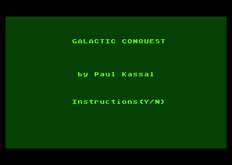 Galactic Conquest atari screenshot