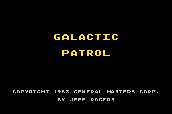 Galactic Patrol atari screenshot