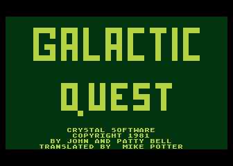 Galactic Quest atari screenshot