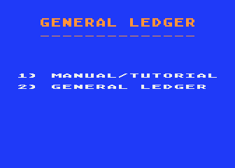 General Ledger atari screenshot