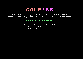 Golf '85 atari screenshot