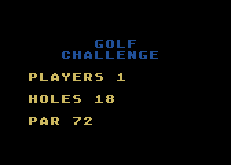 Golf Challenge atari screenshot