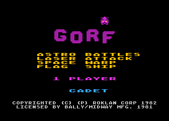 Gorf atari screenshot