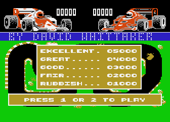 Grand Prix Simulator atari screenshot