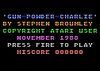 Gunpowder Charlie atari screenshot