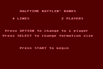 Halftime Battlin' Bands atari screenshot