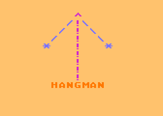 Hangman atari screenshot