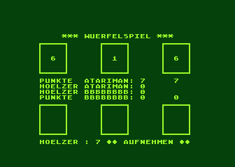 Harald Fischer Spielediskette atari screenshot