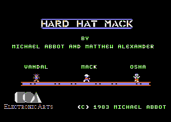 Hard Hat Mack atari screenshot