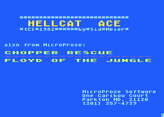 Hellcat Ace atari screenshot