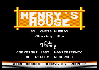 Henry's House atari screenshot