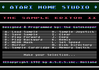 Home Studio atari screenshot