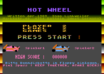 Hot Wheel atari screenshot