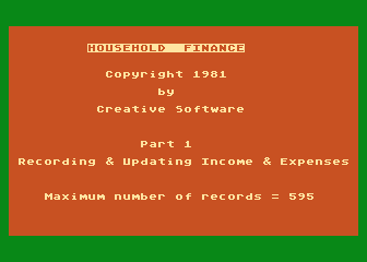 Household Finance atari screenshot