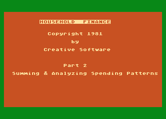 Household Finance atari screenshot