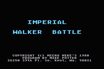 Imperial Walker Battle atari screenshot