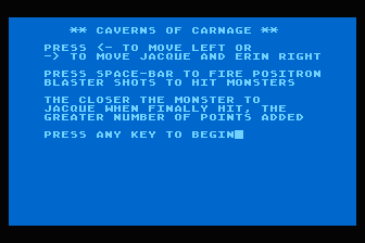 In the Caverns of Carnage atari screenshot