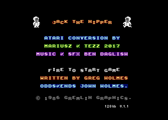Jack the Nipper atari screenshot