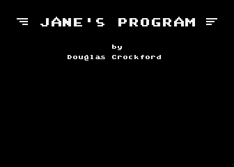 Jane's Program atari screenshot
