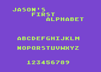 Jason's First Alphabet atari screenshot