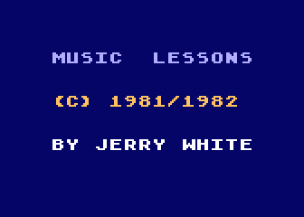 Jerry White's Music Lessons atari screenshot