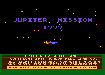 Jupiter Mission 1999 atari screenshot