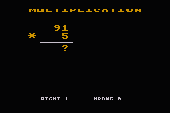 Kevin's Multiplication Practice atari screenshot