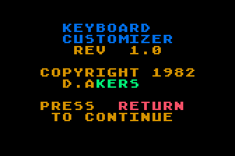 Keyboard Customizer atari screenshot
