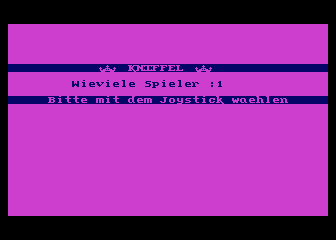 Kniffel atari screenshot