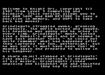 Knight Orc atari screenshot