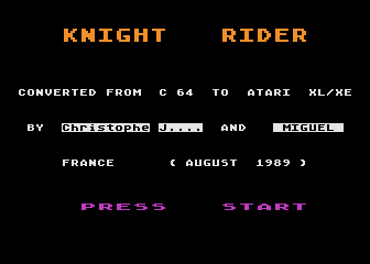 Knight Rider atari screenshot