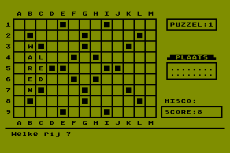 Kruiswoordpuzzel atari screenshot