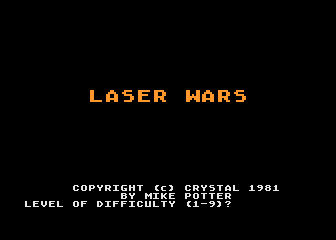 Laser Wars atari screenshot