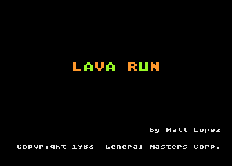 Lava Run atari screenshot