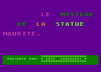 Mystère de la Statue Maudite (Le) atari screenshot