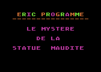 Mystère de la Statue Maudite (Le) atari screenshot