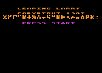 Leaping Larry atari screenshot