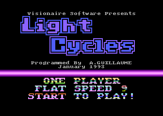 Light Cycles atari screenshot