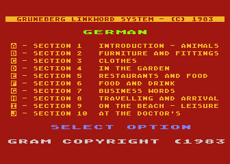 Linkword German atari screenshot