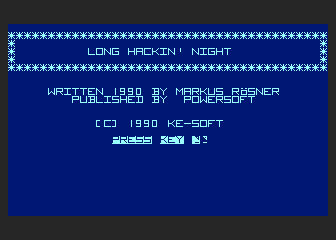 Long Hackin' Night atari screenshot
