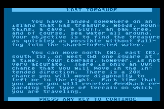 Lost Treasure atari screenshot