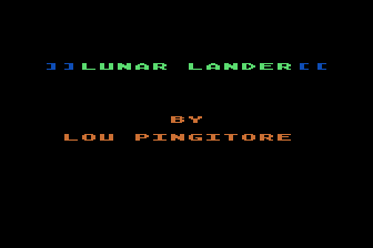 Lunar Lander atari screenshot