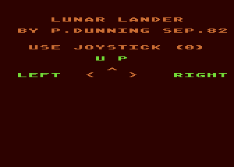 Lunar Landing atari screenshot