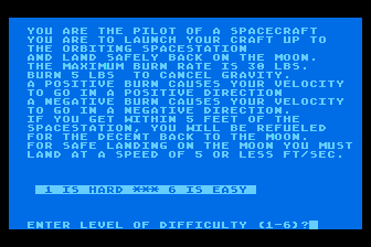 Lunar Launch atari screenshot