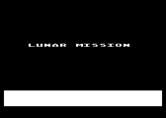 Lunar Mission atari screenshot