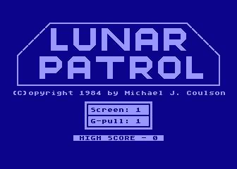 Lunar Patrol atari screenshot