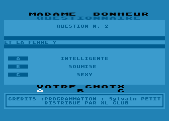 Madame Bonheur atari screenshot